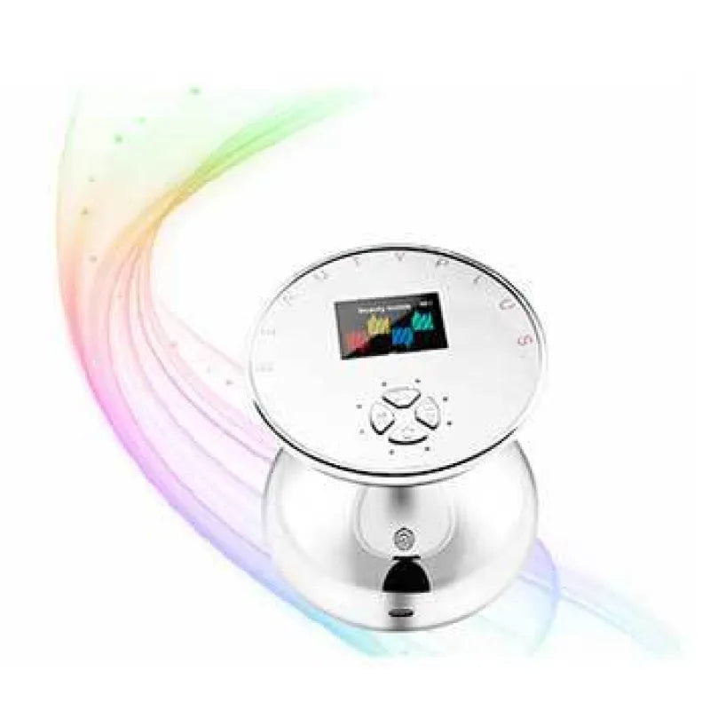 SILOUMÉA SCULPT body contouring and cellulite reduction device shown from top angle, highlighting ergonomic design and sleek finish.