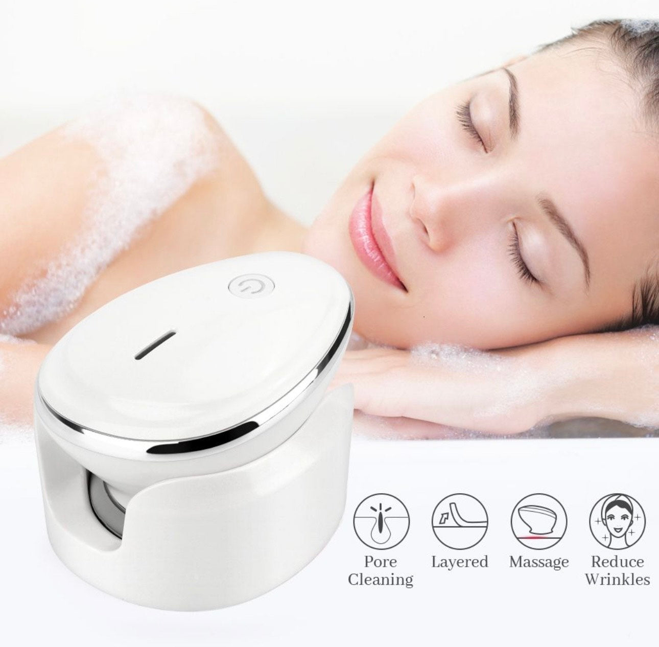CLÉA PURE skincare product bottle with sleek minimalist design, displayed on a soft neutral background
